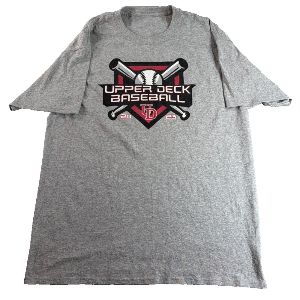 Upper Deck Baseball UD 2023 Club Team Graphic T-Shirt Heather Gray Large Apparel